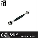 Stainless Steel Double Heads Melon Baller With Plastic Handle