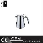 1700ml Stainless Steel Pitcher With Hinged Lid & Plastic Handle