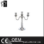 H315mm Stainless Steel 3 Heads Candle Holder