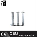 H205mm Stainless Steel Triple Heads Tall Candle Holder