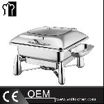 Genoa Range Rectangular Roll Top Chafing Dish With Spoon Rest