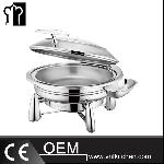 Genoa Range Round Roll Top Chafing Dish With Spoon Rest