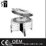 Heavy Duty Round Roll Top Chafing Dish With Legs