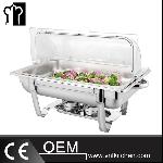 Rectagular Chafing Dish With  Removable Double Sides PC Lid