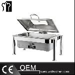 Full Size Stainless Steel Oblong Chafing Dish With Show Window