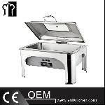 Full Size Stainless Steel Oblong Chafing Dish With Show Window