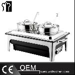 Oblong Soup Station With Electric Water Pan And Frame