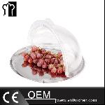 Food Display With Round Polycarbonate Cover