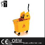 Down-press Single Mop Wringer Trolley