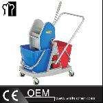 Down-press Double Mop Wringer Trolley