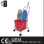 Down-press Single Mop Wringer Trolley