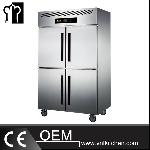 SS304 4 Doors Static Cooling Reach-In Kitchen Refrigerator