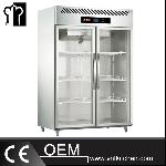 2 Glass Doors Luxurious Fancooling Reach-In Kitchen Refrigerator/Freezer