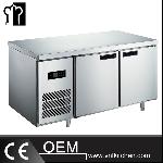 SS304 1.5m 2 Doors Static Cooling Undercounter Freezer