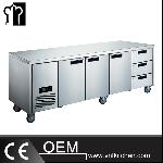 3 Doors 3 Drawers Luxurious Fan Cooling Undercounter Refrigerator